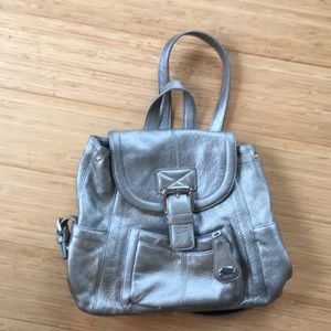 Tignanello backpack, gold With pockets